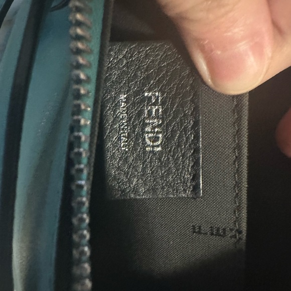 Fendi Blue Way mini Crossbody Bag with Detachable Strap-Tiffany blue color-Rare - Picture 10 of 13